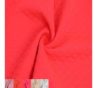 Stylish FABRIC 220 GSM 60" Poly Spandex Jacquard Fabric by The Yard - Mediumweight, 2-Way Stretch, Breathable for Apparel, Upholstery, Draperies, DIY, Quilting & Crafts, Coral Chic Neon 2 Yards