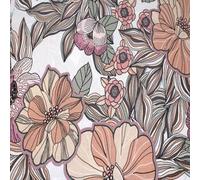 Stylish FABRIC 58" Wide Printed 100% Polyester Moroccan Fabric by The Yard-No Stretch-Ideal for Apparel, Skirts, Dresses, Headbands, Accessories, Home Decor & DIY Projects, White Orchid Smoke, 3 Yards