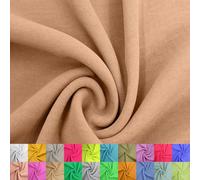 Stylish Fabric 59" Wide Air Flow Cey 100% Polyester, Non-Stretch, 160 GSM Lightweight and Breathable Fabric by The Yard for Sewing, Summer Apparel & DIY Projects, Latte 2 Yards