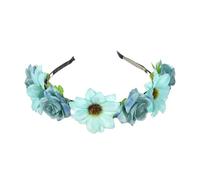Stylish Fabric Flower Hairhoop with Leaves Birthday Party Gathering Headband Garlands Hairband for Various Event