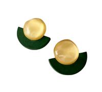 Stylish Fan Shaped Earrings Craft From Sturdy Resin Materials Accessory For Trendy Women With Tastes For Fashion Resin Drop Earrings