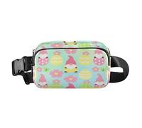 Stylish Fanny Waist Pack for Women Men Easter Gnomes Bunny Egg Hunting Bum Belt Bag with Adjustable Strap Mini for Cycling Hiking Gym