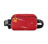 Stylish Fanny Waist Pack for Women Men Teens Small Cross Body Bag Belt Pack with Adjustable Strap for Travel Running Hiking Soviet Union Flag Union of Soviet Socialist Republics National