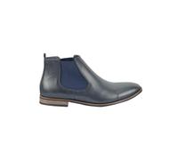 Stylish Faux Leather Chelsea Boots XPOSED Navy 9.5-Narrow Fit