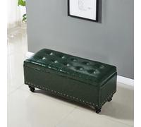 Stylish Faux Leather Storage Bench - Multi-Functional Rectangular with Hidden Space for Entryway Cloakroom & Home Décor - Perfect Long Storage Solution