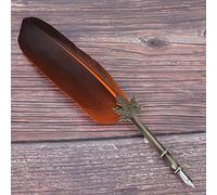 Stylish Feather Dip Pen with Stainless Steel Nib Ideal for Calligraphy