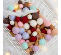 Stylish Felt Ornaments with Ice Cream Concept for Christmas - Simple Craft Supply That Adds Character to Seasonal Creations (white)