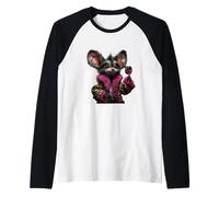 Stylish Fennec Fox Fashion Animal Wine Glass Graphic Desert Raglan Baseball Tee