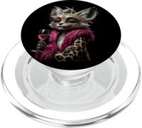 Stylish Fennec Fox Portrait Fashion Wine Glass Graphic Wild PopSockets PopGrip for MagSafe