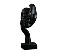 Stylish Figurine Eye Catching Home Decor Great Addition To Your Living Space White And Gold Colors Black Desk Decor