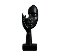 Stylish Figurine Eye Catching Home Decor Great Addition To Your Living Space White And Gold Colors Black Desk Decor