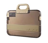 Stylish File Tote, Waterproof Paperwork Organizer, 14.45x2.17x10.24 Inches Storage Box with Clear Build, Portable File Storage, Tote with Handle Design, Document Organizer for Home and Travel