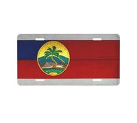 Stylish Flag Of Hawaii American Aluminum Front License Just One License Plate Frame Anti Rattle Design