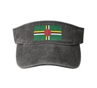 Stylish Flag of The Commonwealth of Dominica Cowboy Empty Top Sun Hat Blank Baseball Cap for Men Women, Deep Heather, One size