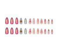 Stylish Flase Nails 3D Irregular Stripes Press On Nails In Autumn Winter Colors For Everyday Wear And Special Occasion