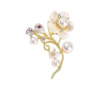 Stylish Floral Crystal Brooch Multi Use Chest Decoration For Hats Bags Dresses Secure Fastening Comfort Wear Flower Lapel Pin