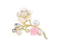 Stylish Floral Crystal Brooch Multi Use Chest Decoration For Hats Bags Dresses Secure Fastening Comfort Wear Rhinestones Zirconia Jewelry