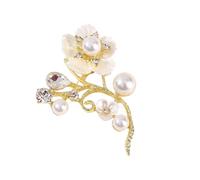 Stylish Floral Crystal Brooch Multi Use Chest Decoration for Hats Bags Dresses Secure Fastening Comfort Wear Sparkling Crystal Floral Pin