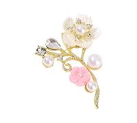 Stylish Floral Crystal Brooch Multi Use Chest Decoration For Hats Bags Dresses Secure Fastening Comfort Wear Versatile Fashion Accessory Brooch