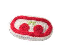 Stylish Floral Hair Clip for Teens Girls Soft Knitting Barrettes Without Pull Design Comfortable Daily Girls Knit Bangs Hair Clip