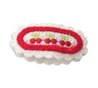 Stylish Floral Hair Clip for Teens Girls Soft Knitting Barrettes Without Pull Design Comfortable Daily Girls Knit Bangs Hair Clip