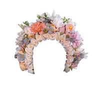 Stylish Flower Headband Hair Accessory Chinese Hair Decoration For Photoshoot And Traditional Costume Double Sided Fabric Hairband