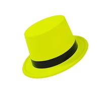 Stylish Fluorescent Tall Hat With Shining Color For Various Occasion Theme Event Party Gathering Dressingup Club Hat Music Festival Caps