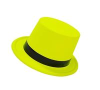 Stylish Fluorescent Tall Hat With Shining Color For Various Occasion Theme Event Party Gathering Dressingup Club Hat Fashion Accessory