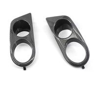 Stylish fog light grille 1 Pair Surround Air Duct for BMW E46 M3 2001-2006 Car styling Front Bumper Fog Light Covers Dual for hole(1 Pair Carbon fiber)