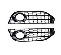 Stylish fog light grille A4 B8 .5 for Allroad 20092015 2for Pcs ABS Car Front Bumper Fog Light Lamp Grille Cover Mesh 8K0807681J,8K0807682J(Black Silver Ring)