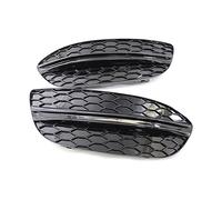 Stylish fog light grille For Mercedes for Benz W205 2015-2018 2for Pcs for Chrome Front Bumper Fog Light Grille Cover Trims Lamp(Bright black bars)