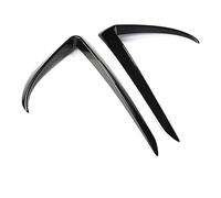 Stylish fog light grille For Tesla for Model 3 Y 2017-2022 Front Fog Lamp Cover ABS for Glossy Black Trim Carbon Look Light Grille(Model 3 17-21 Black)