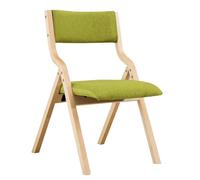 Stylish Foldable Dining Chair - Solid Wood, Upholstered Seat, Lightweight, No Armrest Side Chair, Space-Saving Furniture for Kitchen & Dining Room, Elegant Brown Design