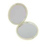 Stylish Foldable Vanity Mirrored with Regular Glass Panel Compact Cosmetic Tool Handheld Handbag Round Makeup Pocket Sized Folding