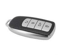 Stylish For TPU Leather Key Cover for Chery For Tiggo 8 Pro, Protection Assured (Silver)