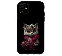 Stylish Fox Portrait Fashion Animal Wine Glass Graphic Large Case for iPhone 11