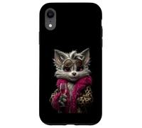 Stylish Fox Portrait Fashion Animal Wine Glass Graphic Large Case for iPhone XR