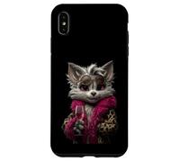 Stylish Fox Portrait Fashion Animal Wine Glass Graphic Large Case for iPhone XS Max