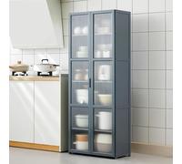 Stylish Free Standing Kitchen Storage Cabinet - Pantry Sideboard with Doors & Shelf Rack for Dining Room & Living Room - 60x30x150cm nizing Solution