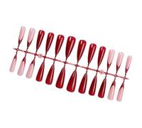 Stylish French Tip Long Acrylic Nails For Women False Easy Application And Removal Art Manicure Set 24 Pieces French Tip Nail