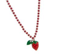Stylish Fruit Charm Necklace Dopamine Design Featuring Fruit Pendants Colorful for Women Pendant Necklace