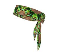 Stylish Funny Frogs Print Sports Head Tie Bandanas - Unisex Workout Hair Band for Jogging, Cycling, Yoga, and More