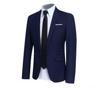 Stylish Gentleman's Three Piece Suit for Weddings, Commuting, and Daily Wear (L Dark Blue)