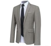Stylish Gentleman's Three Piece Suit for Weddings, Commuting, and Daily Wear (M Gray)