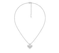 Stylish geometric heart pendant necklace Personality thin chain women's necklace temperament clavicle chain M101, 18.11 in +2.17 in, Brass, No Gemstone