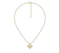 Stylish geometric heart pendant necklace Personality thin chain women's necklace temperament clavicle chain M101, 18.11 in +2.17 in, Brass, No Gemstone