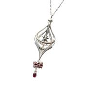 Stylish Geometric Necklace with Hexagram and Bowknot Detail Adjustable Clavicle Chain Accessory for Daily Wear Delicate Alloy Necklace with Unique Bowknot Knot Decoration Clavicle Chain Ideal