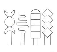Stylish Geometric Plant Trellis Set 4 Unique Supports for Climbing Plants