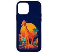 Stylish Giraffe - Sunset Urban Wild Animal Case for iPhone 12 mini