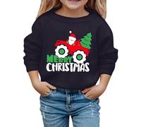 Stylish Girls Casual Letter Print Round Neck Long Sleeve Sweatshirt Top Comfortable Kids Fashion Wear Christmas Jumper My First for Red